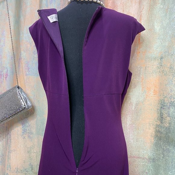 πEliza J Semi Formal soft flowing Cocktail Dress with Rhinestone Accents - Picture 11 of 16